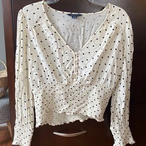 American Eagle polka dot top